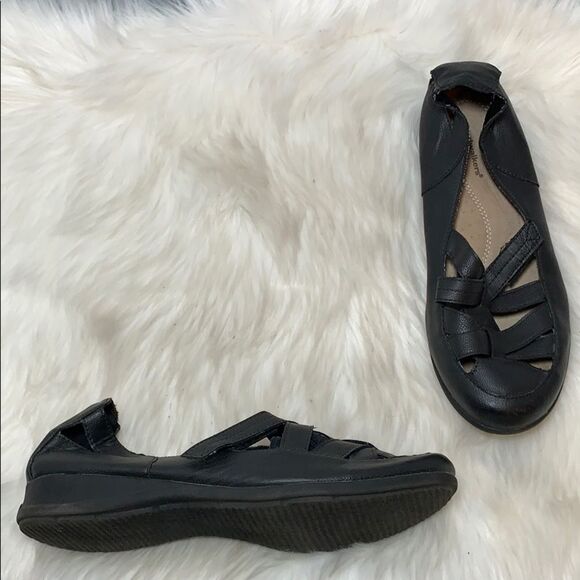Cloudwalkers Pam Black Flats Wide Width Size 10 - Picture 1 of 6